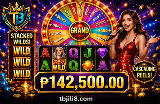 TBJILI slot game value controls, pacing choices, and feature transition screen